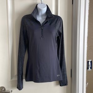 Under Armor 3/4 zip gray cold gear.